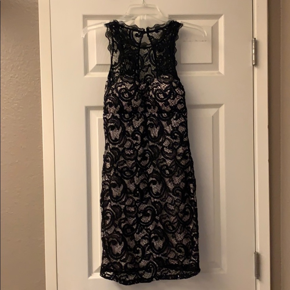 Black lace dress with sequins